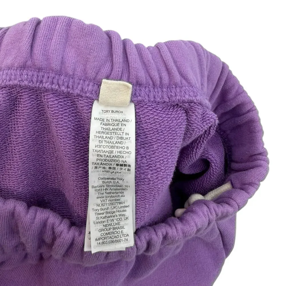 Tory‎ Sport Purple French Terry Jogger Sweatpants Elastic Waist Size XS
